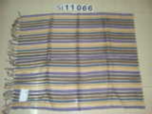 80% Cotton 20% silk metalic stripe design stoles.