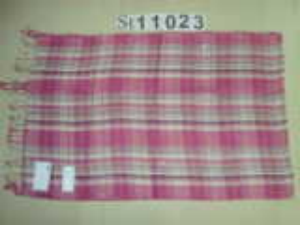 Viscose linen check design stoles