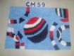 Cotton chennile yarn bath mat